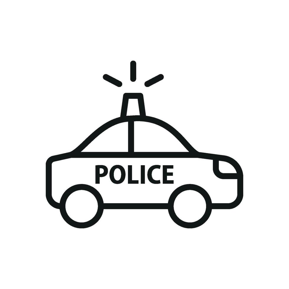 Police car icon design templates simple and modern vector
