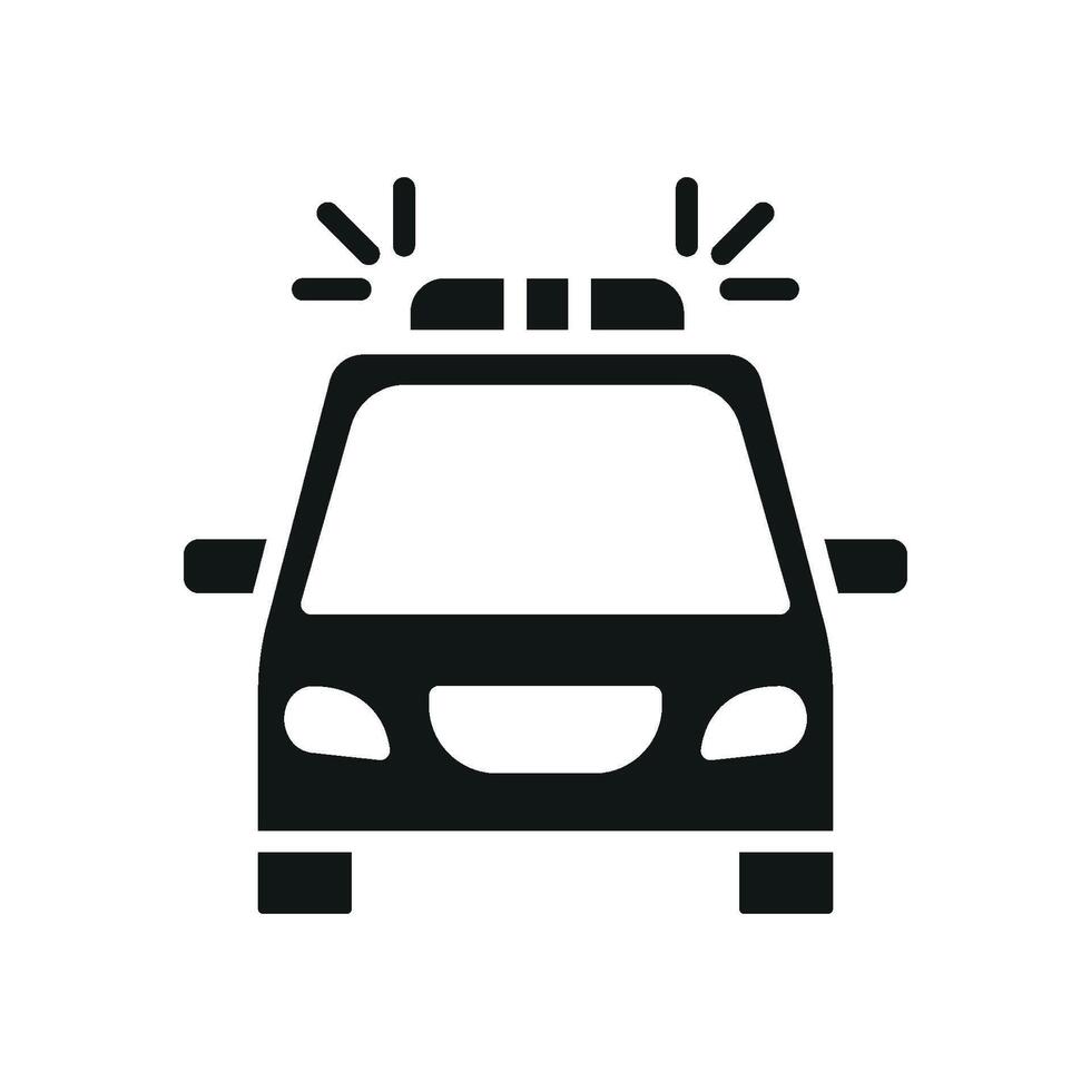 Police car icon design templates simple and modern vector