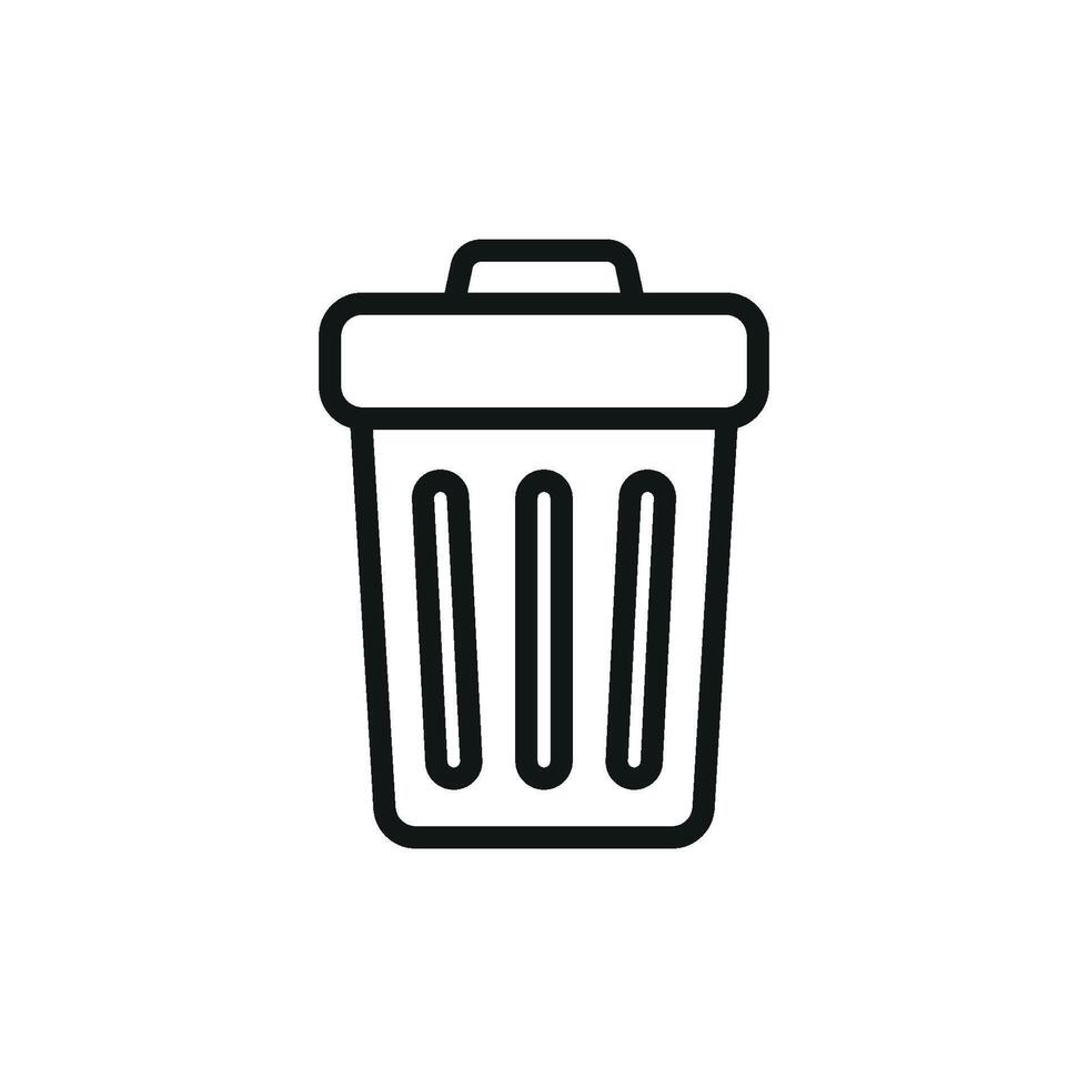 Garbage can icon design templates simple and modern vector