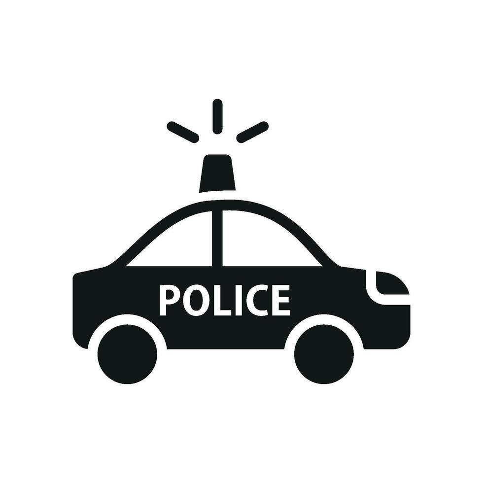 Police car icon design templates simple and modern vector