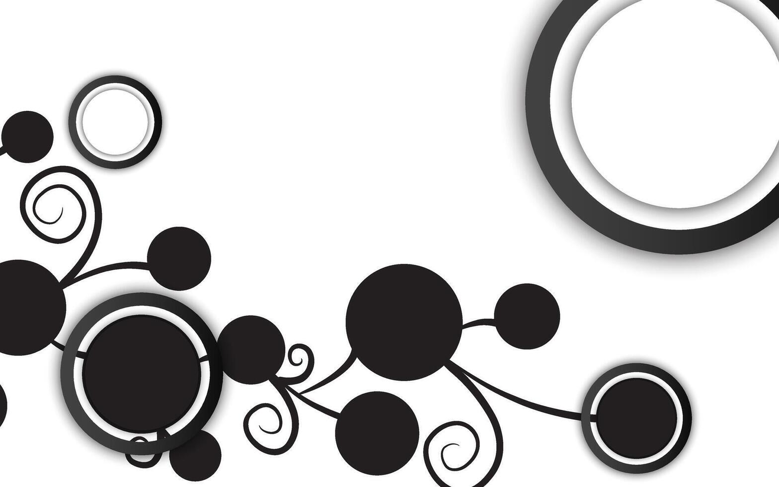 White background with black circle vector