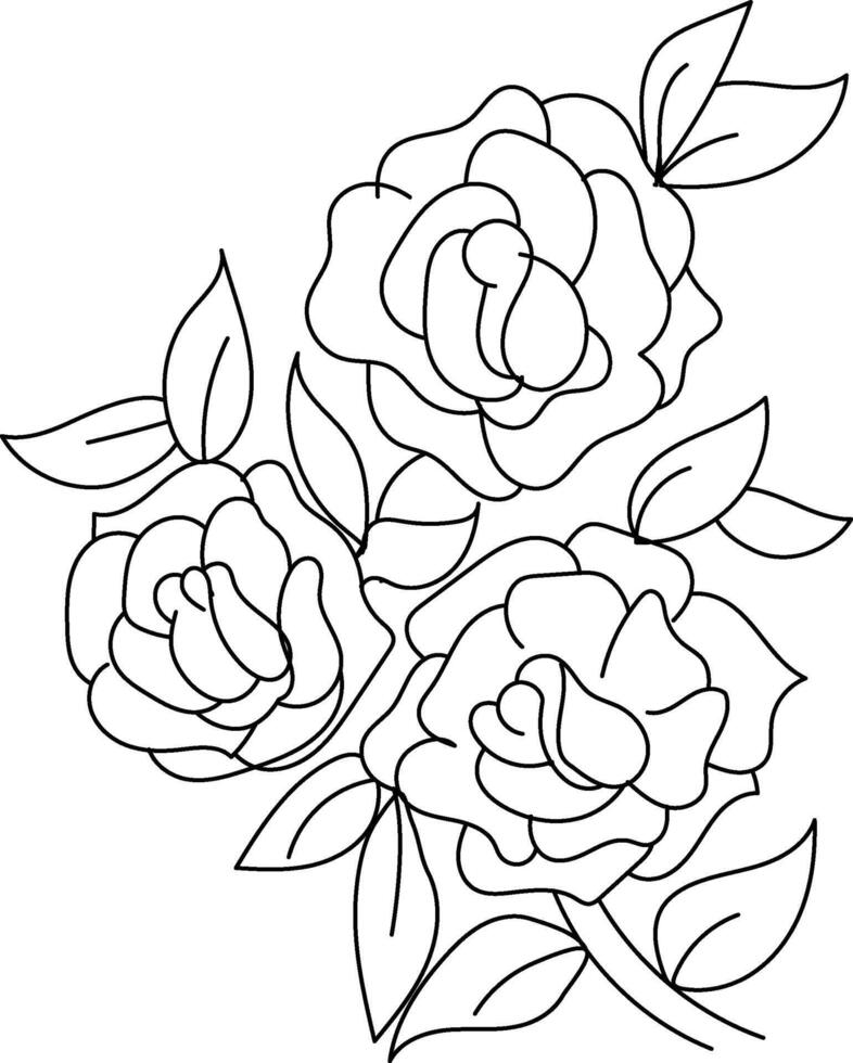 dibujado a mano sencillo floreciente manzana árbol flor contorno vector