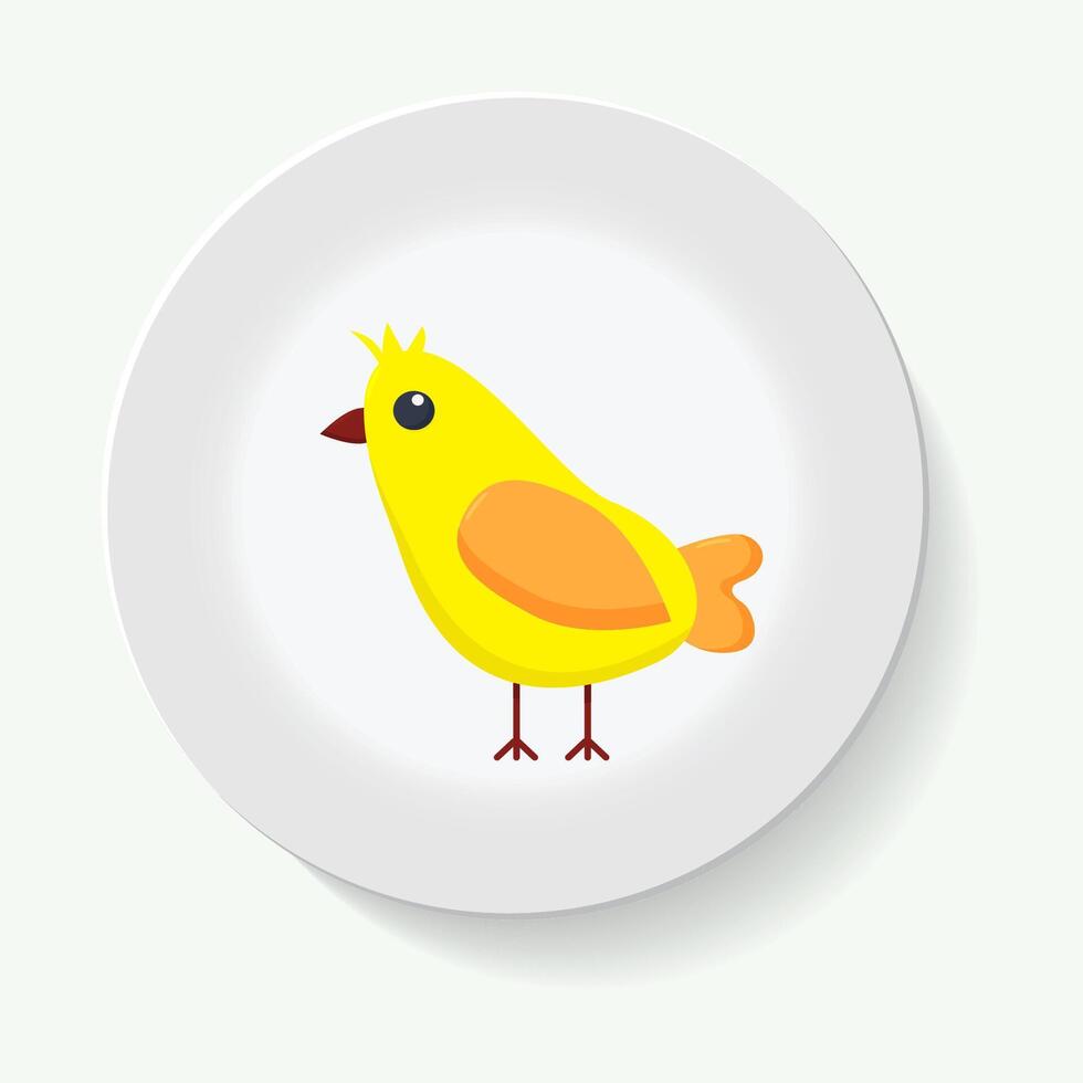 decorative plates for interior design. Empty dish, porcelain plate mock up design. vector