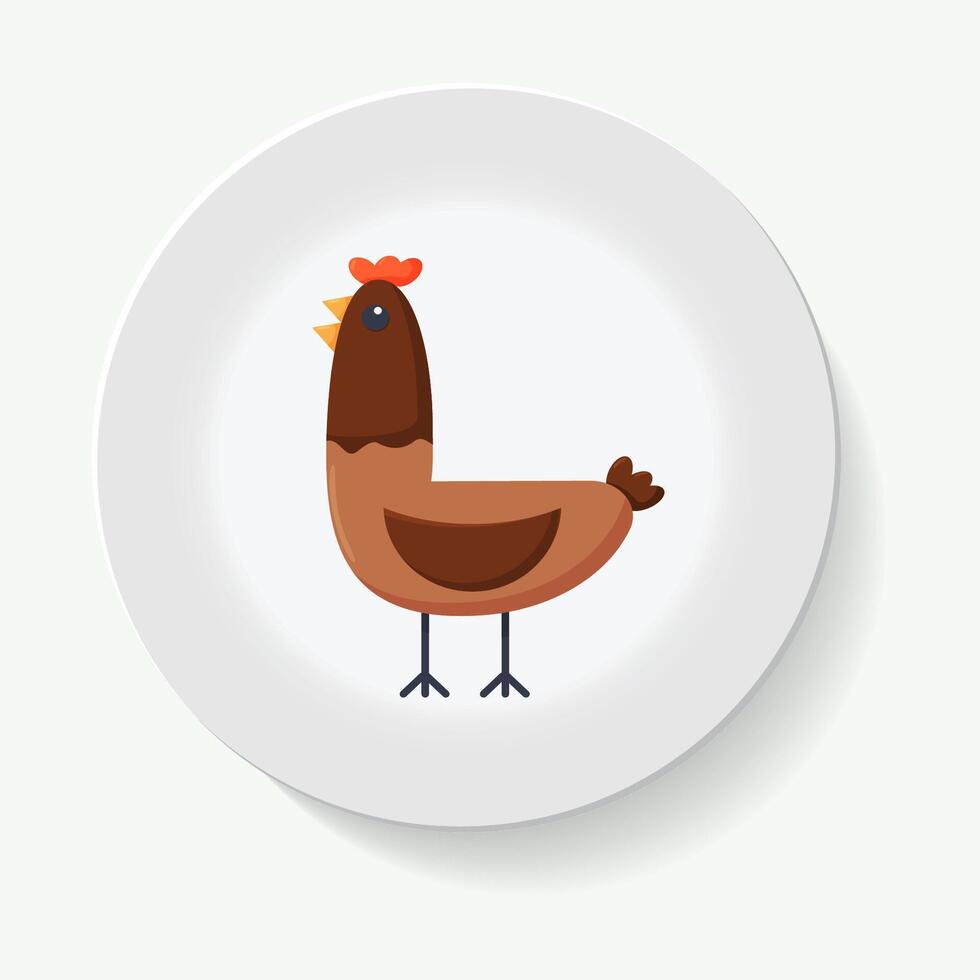 decorative plates for interior design. Empty dish, porcelain plate mock up design. vector