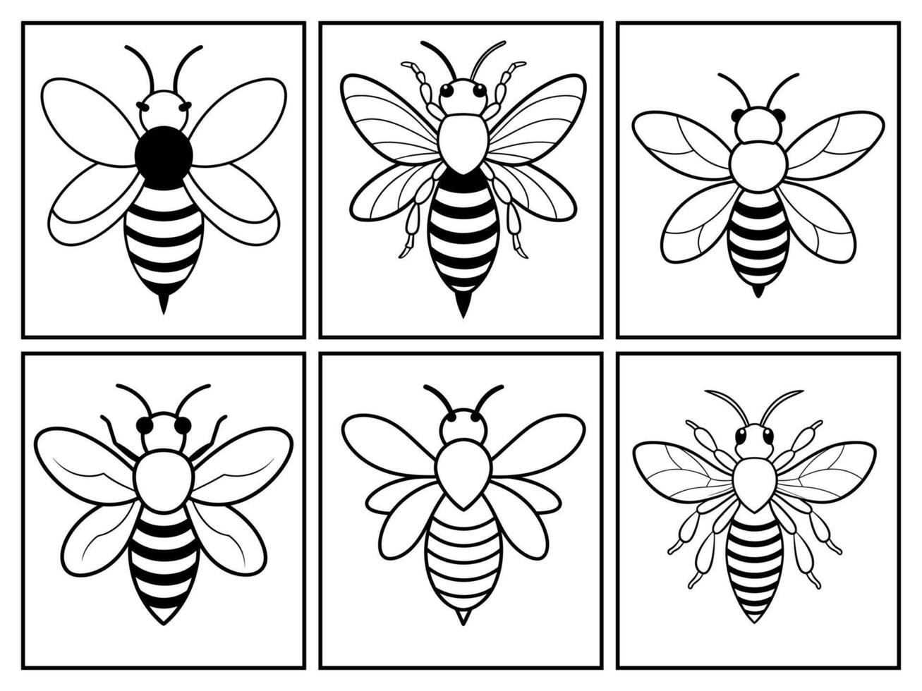Bee Animal Illustration Design vector