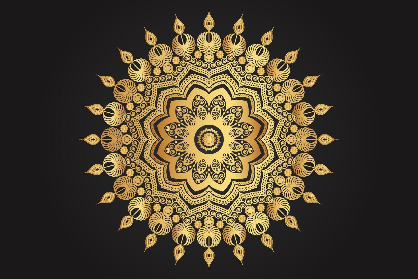 Golden Ornament Mandala Design vector