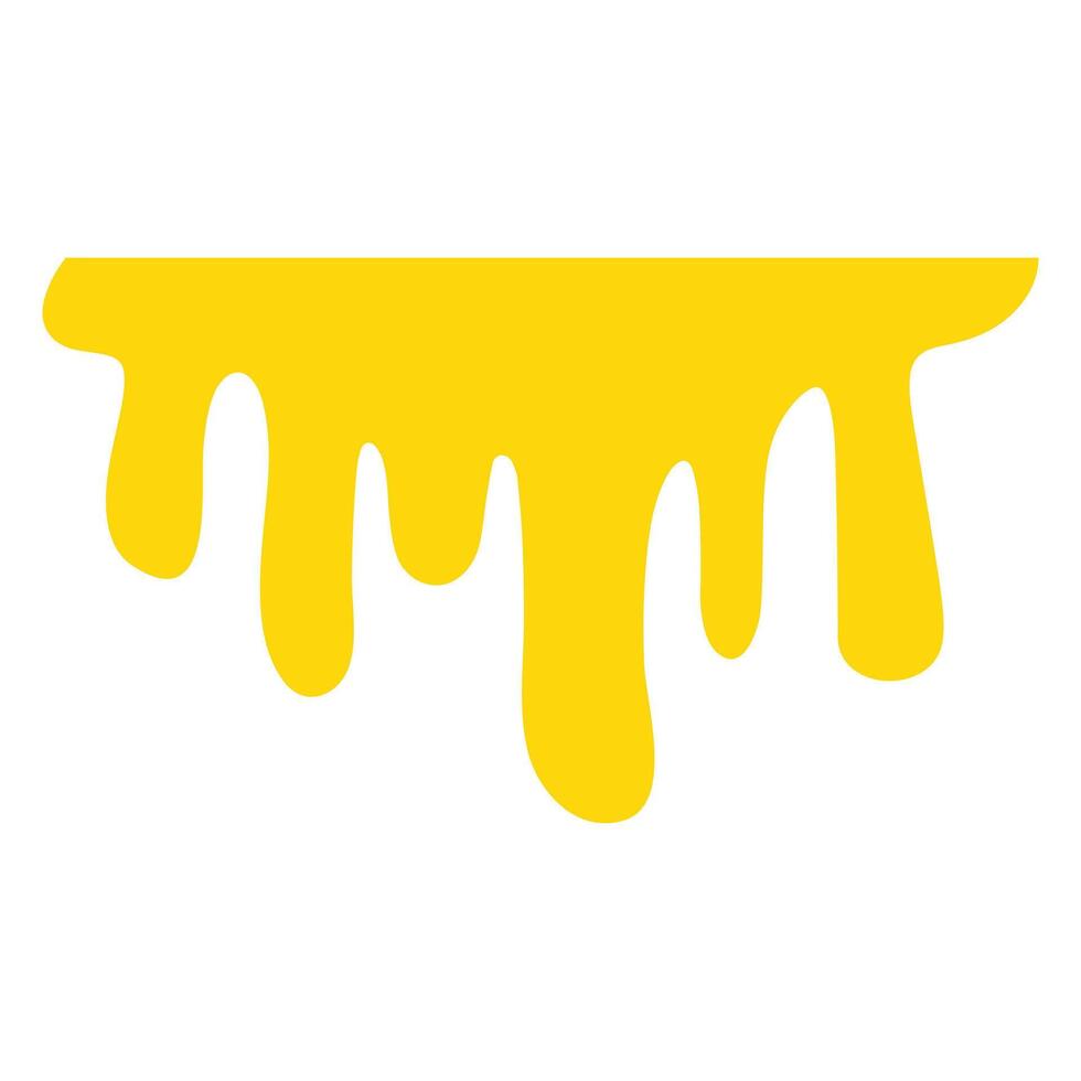 Bee Clipart - dripping honey full line isolated illustration vector