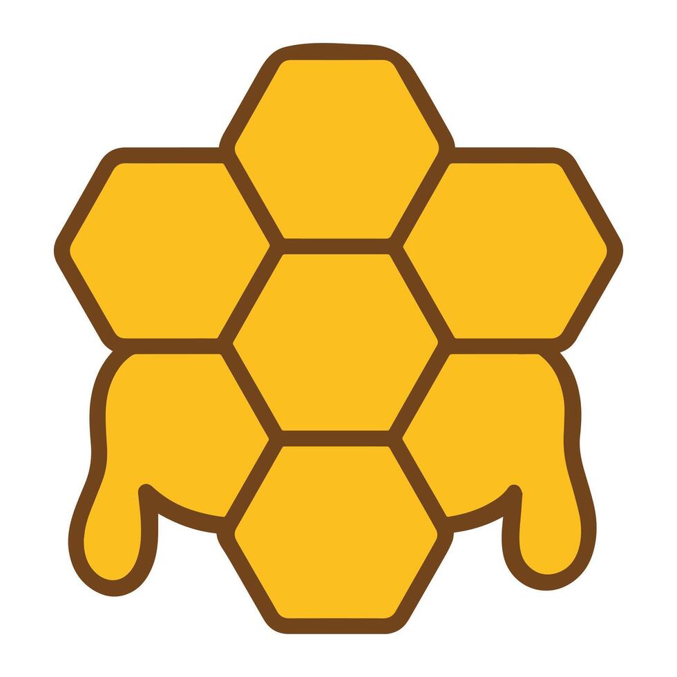 Bee Clipart - Sweet honeycomb isolated illustration in black and white vector