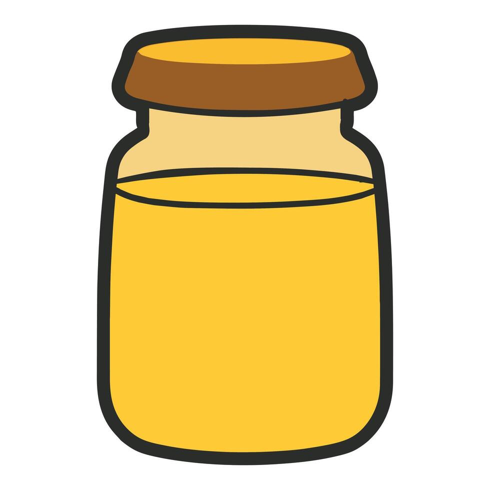 Bee Clipart - Honey jar Logo - Honey jar isolated illustration vector