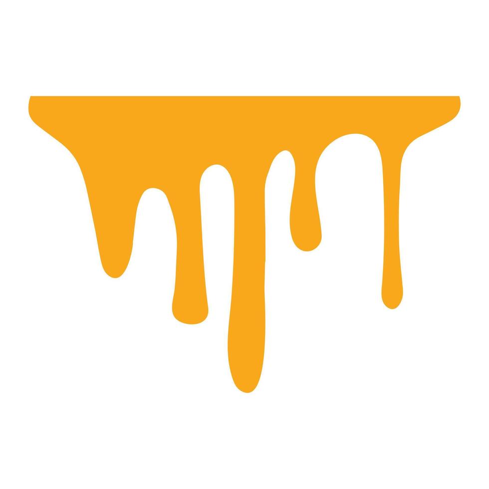 Bee Clipart - dripping honey full line isolated illustration vector