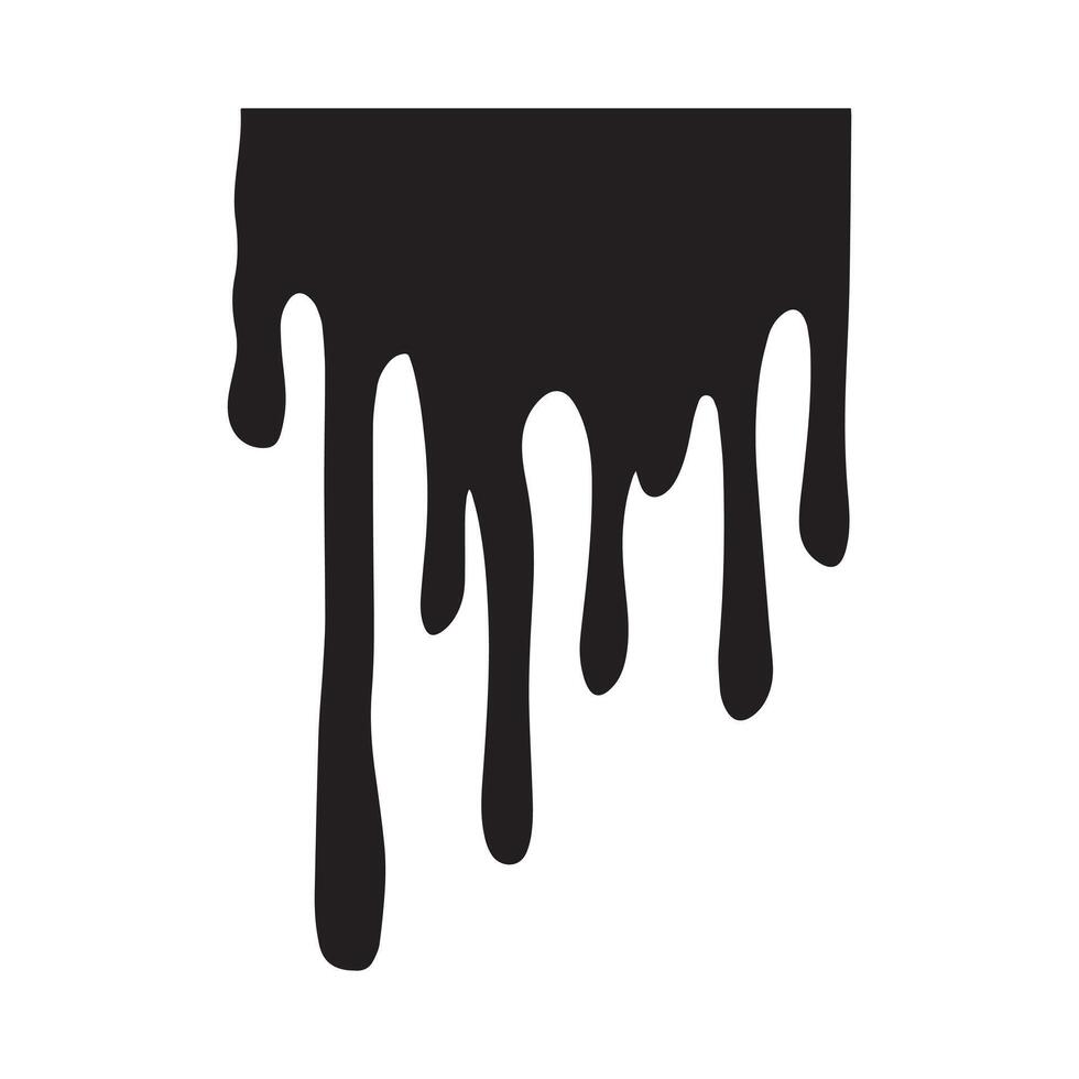 Bee Clipart - dripping paint line Silhouette illustration in black and white vector