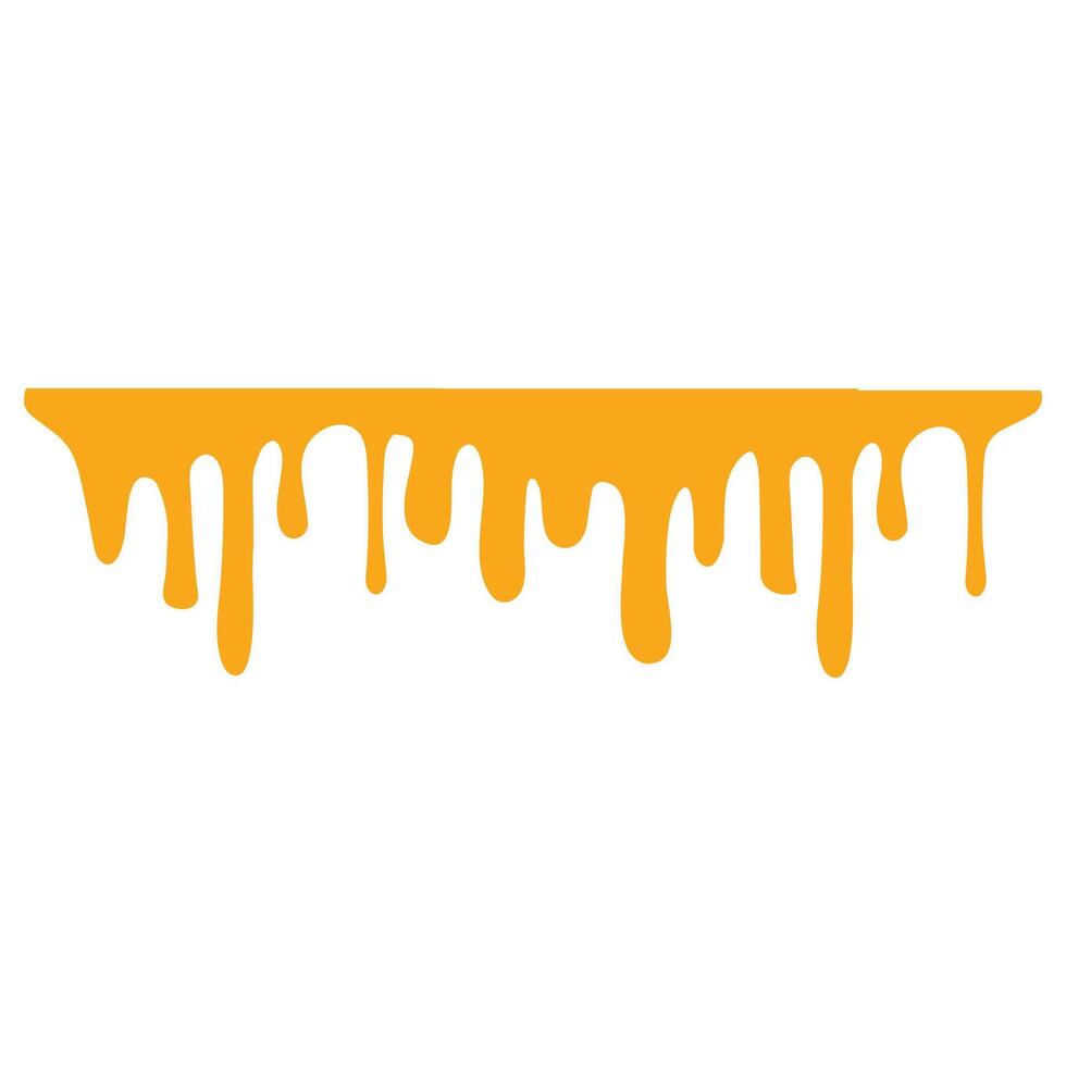 Bee Clipart - dripping honey full line isolated illustration vector