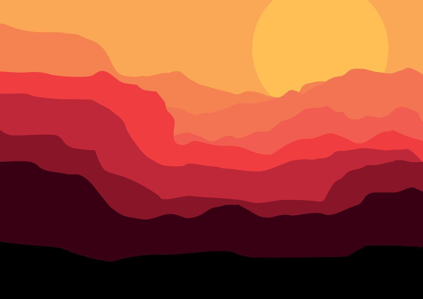 mountain panorama illustration design. vector