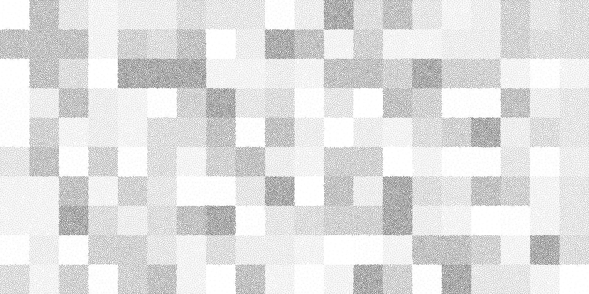 Abstract Halftone Noise Pixelated square Pattern tile background. grid of black and white dots texture vector