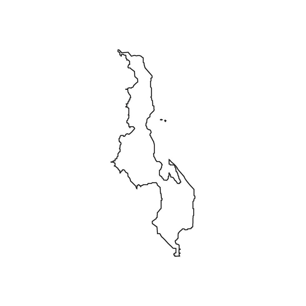 Malawi map icon vector