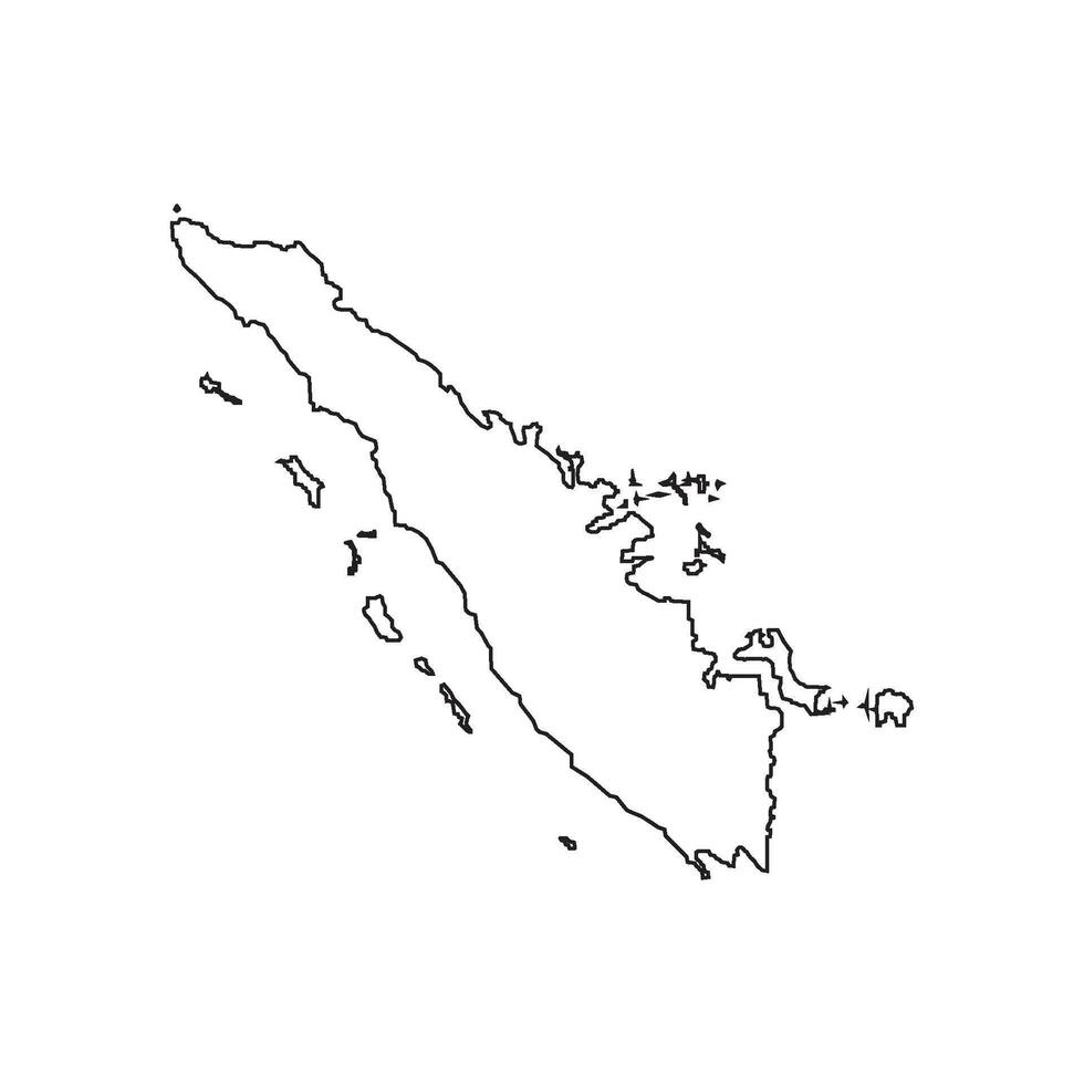 Sumatra island map icon vector