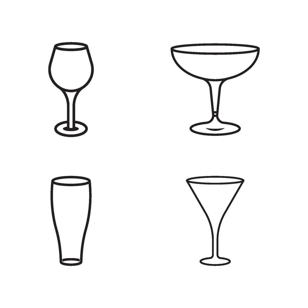 wine glass icon vector