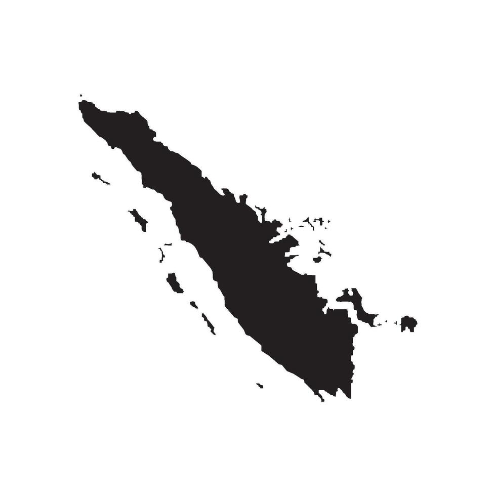 Sumatra island map icon vector
