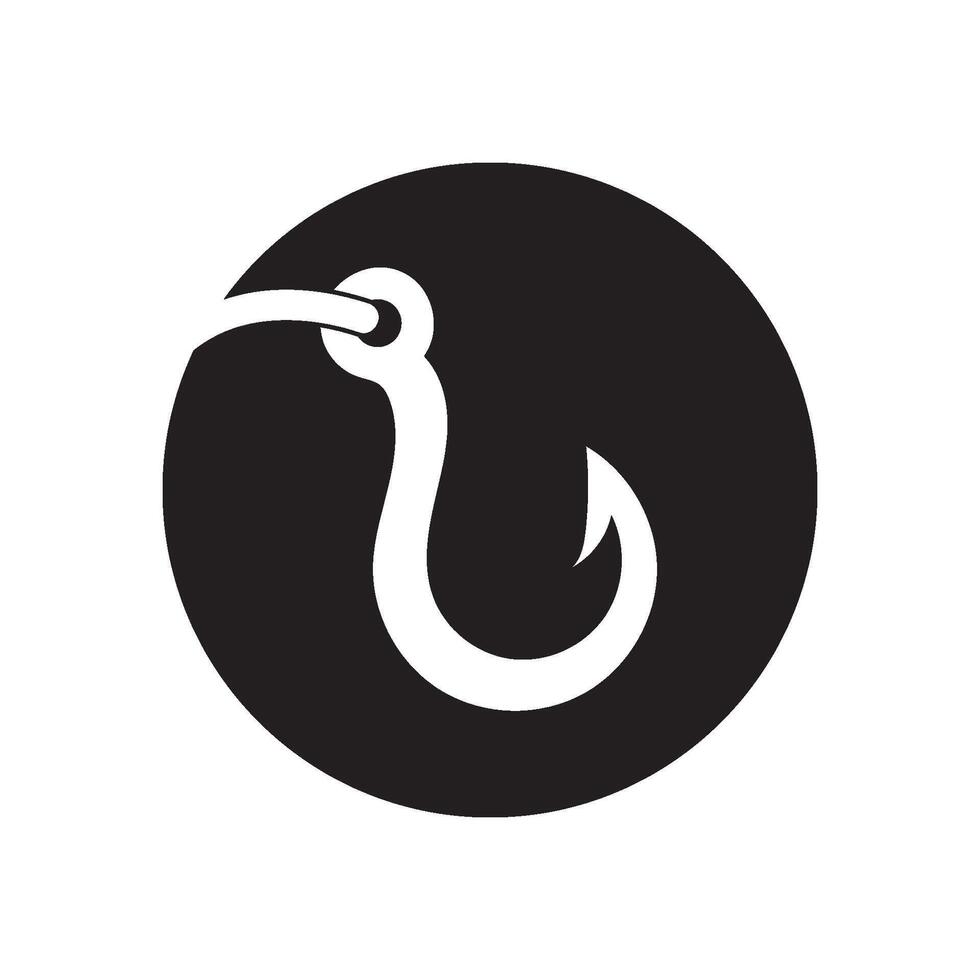 Fishing hook logo vector