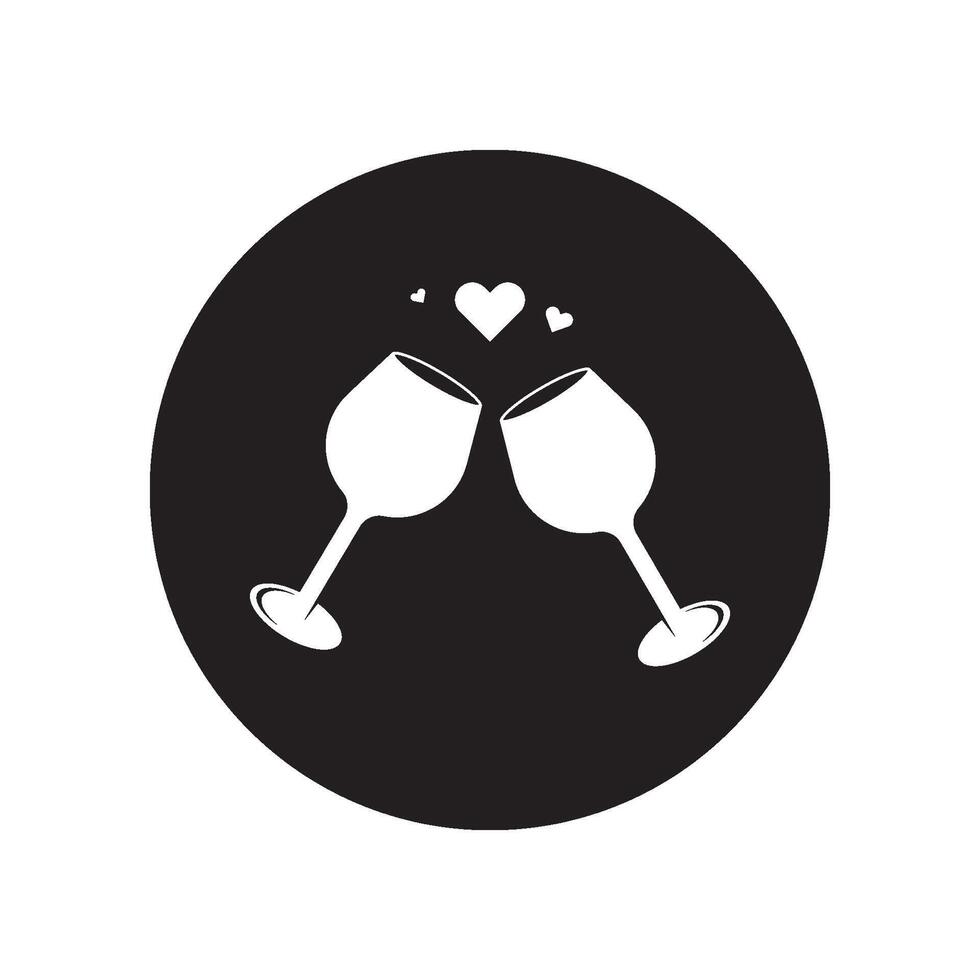 wine glass icon vector