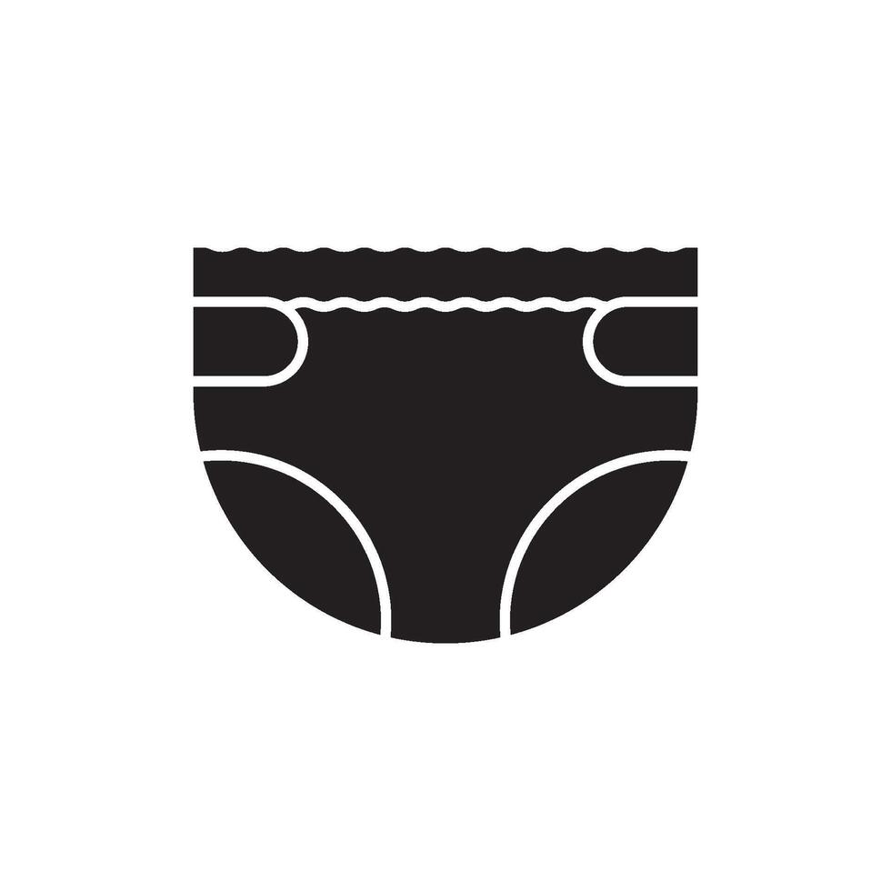 baby diaper icon vector