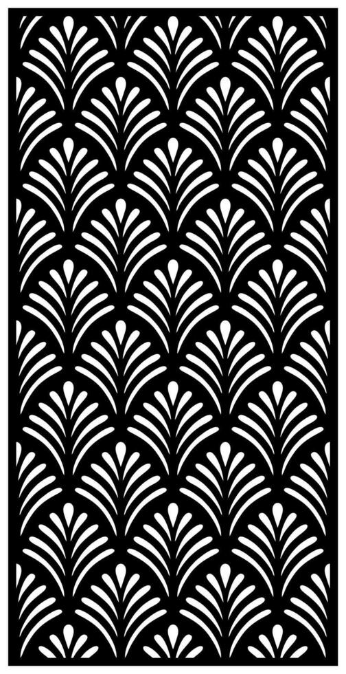 Motif Cutting Laser Flowers abstract for partition fences facade and seamless pattern vector