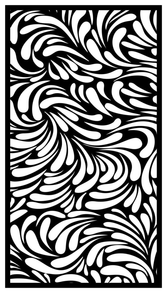 abstract leaf laser cutting motif partition fences facade seamless pattern vector