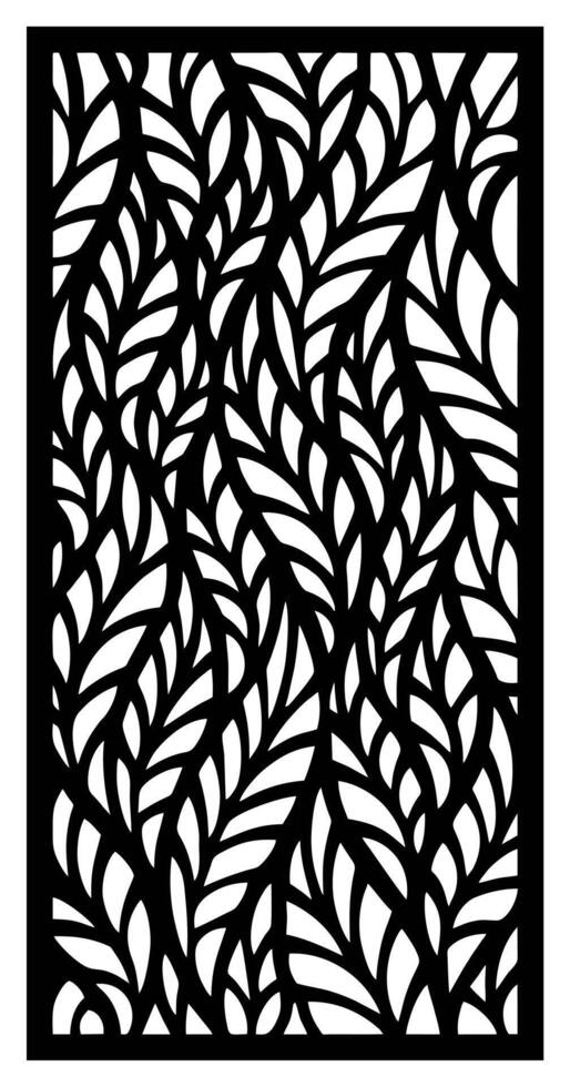 Motif Cutting Laser Flowers abstract for partition fences facade and seamless pattern vector