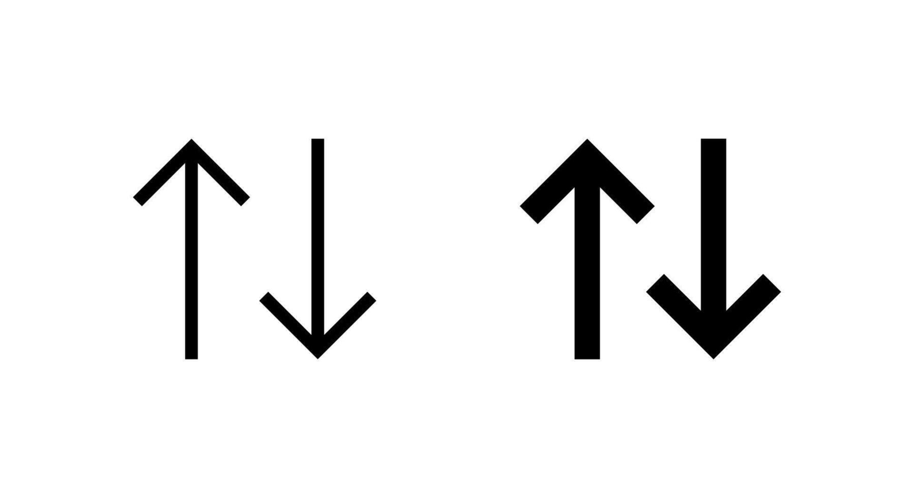 Arrows sort icon in generic style. Item sorting sign symbol vector