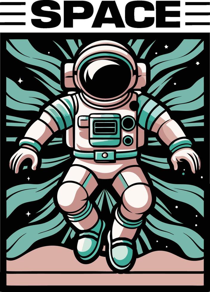 an astronaut on the moon with the words space vector