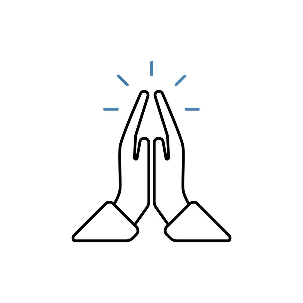 faith concept line icon. Simple element illustration. faith concept outline symbol design. vector