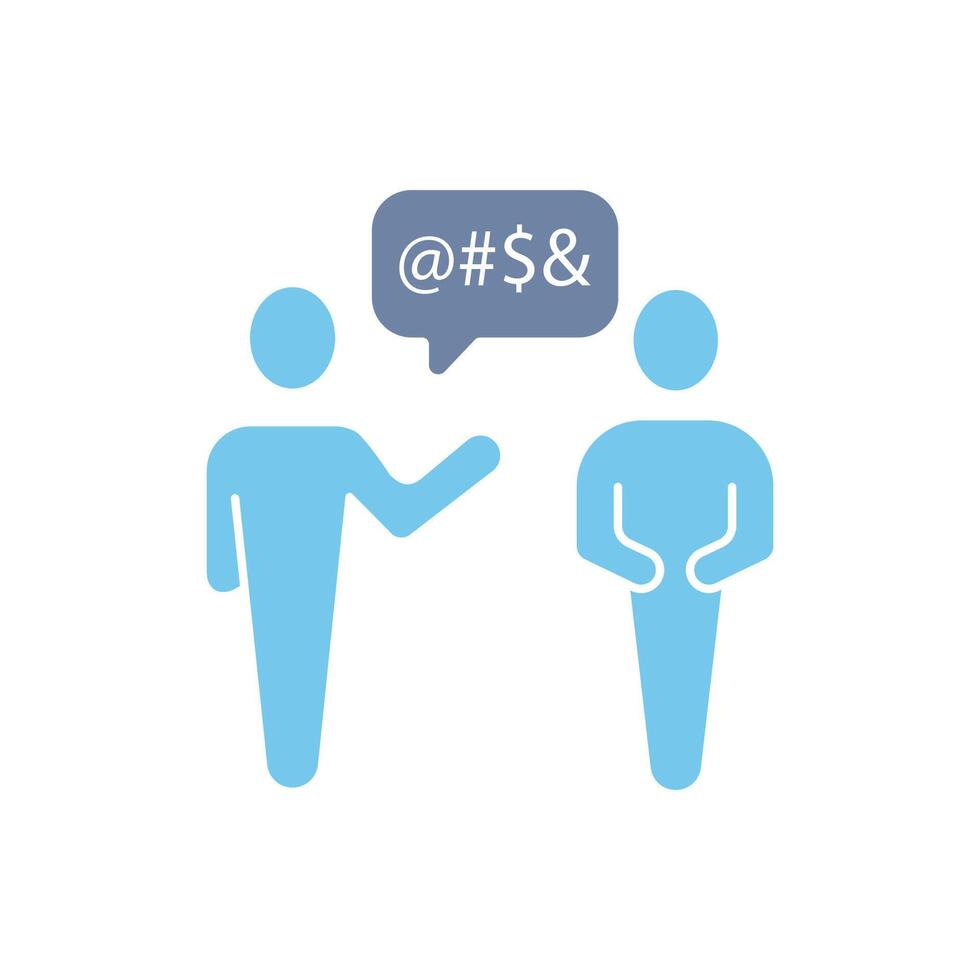 swear concept line icon. Simple element illustration. swear concept outline symbol design. vector