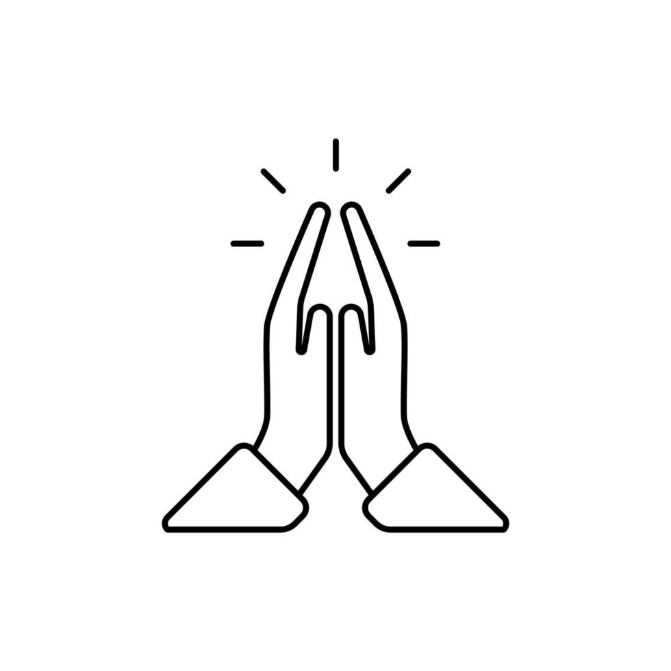 faith concept line icon. Simple element illustration. faith concept outline symbol design. vector