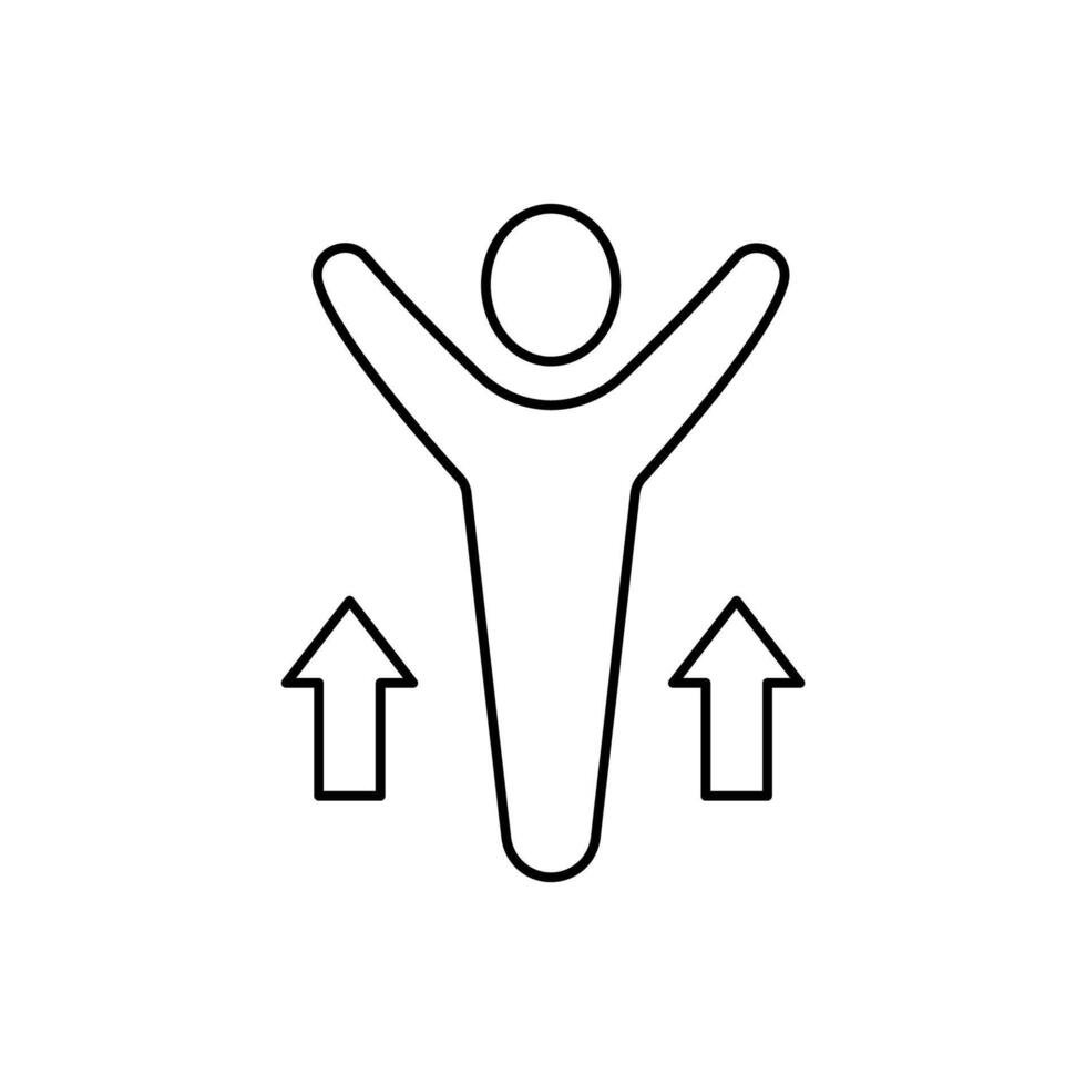 confidence concept line icon. Simple element illustration. confidence concept outline symbol design. vector