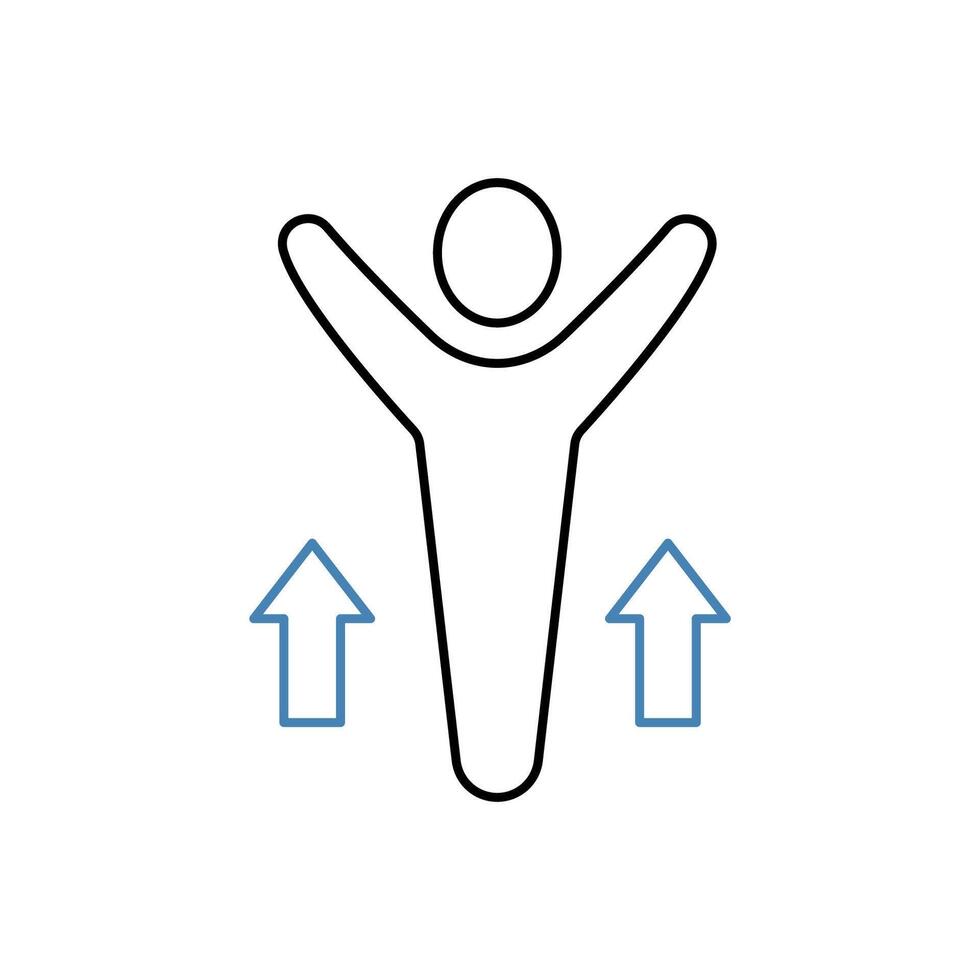 confidence concept line icon. Simple element illustration. confidence concept outline symbol design. vector