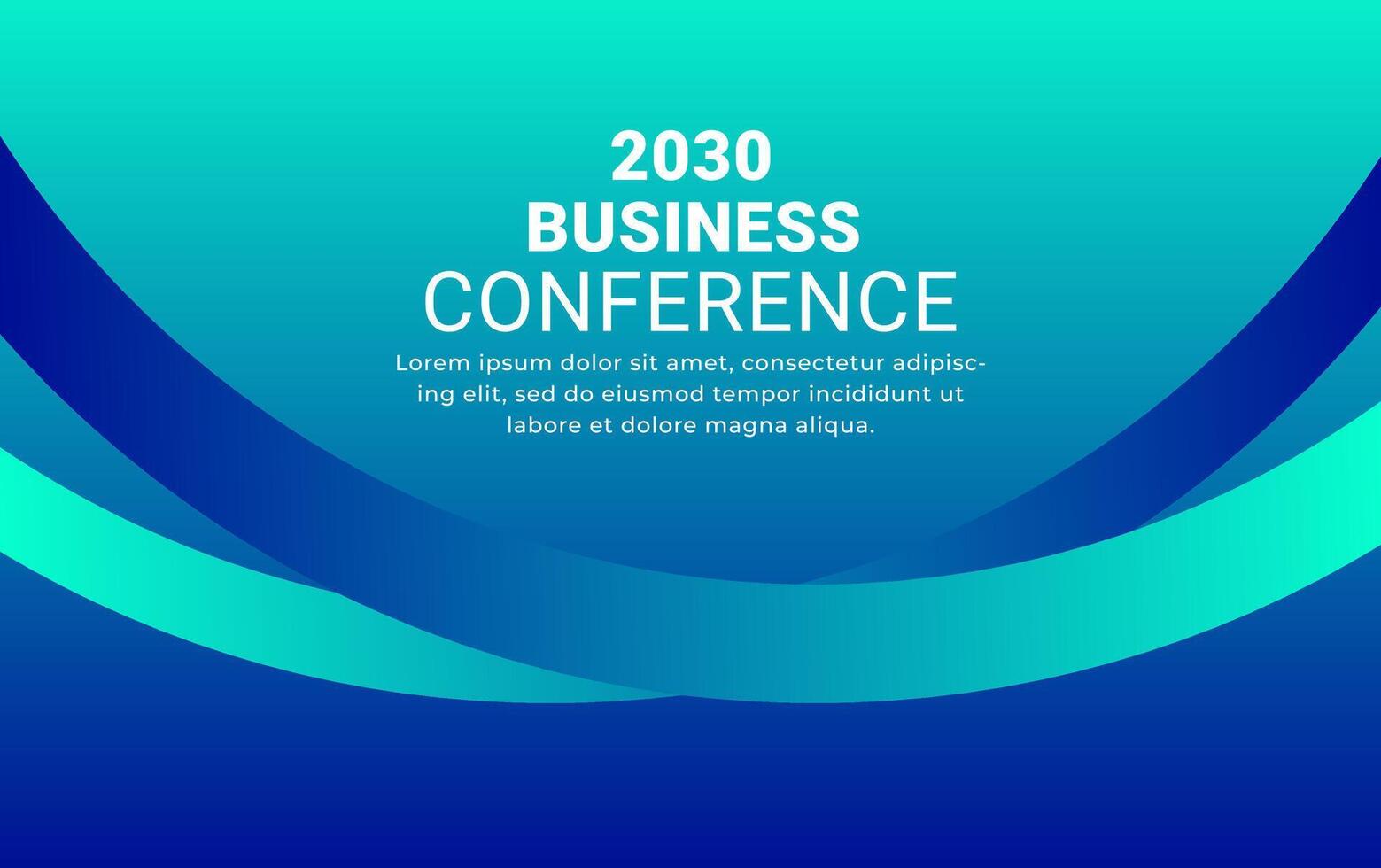 Conference event banner background design. Minimal flyer layout vector
