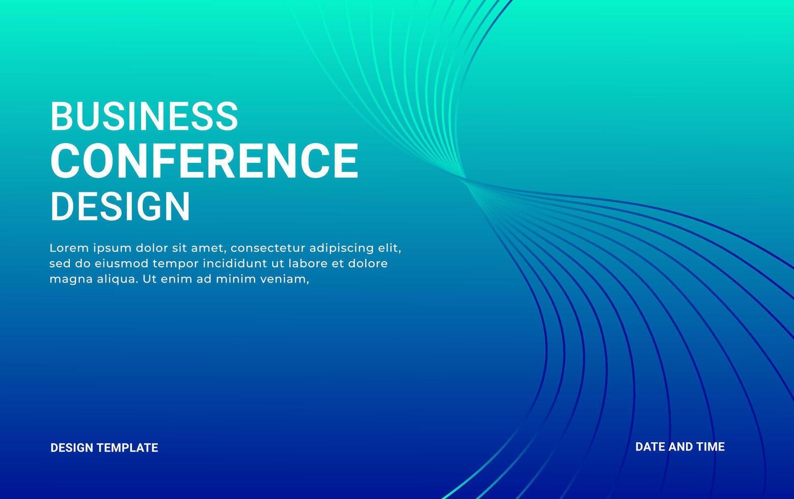 Abstract conference blue minimal background template. business meeting post banner design vector