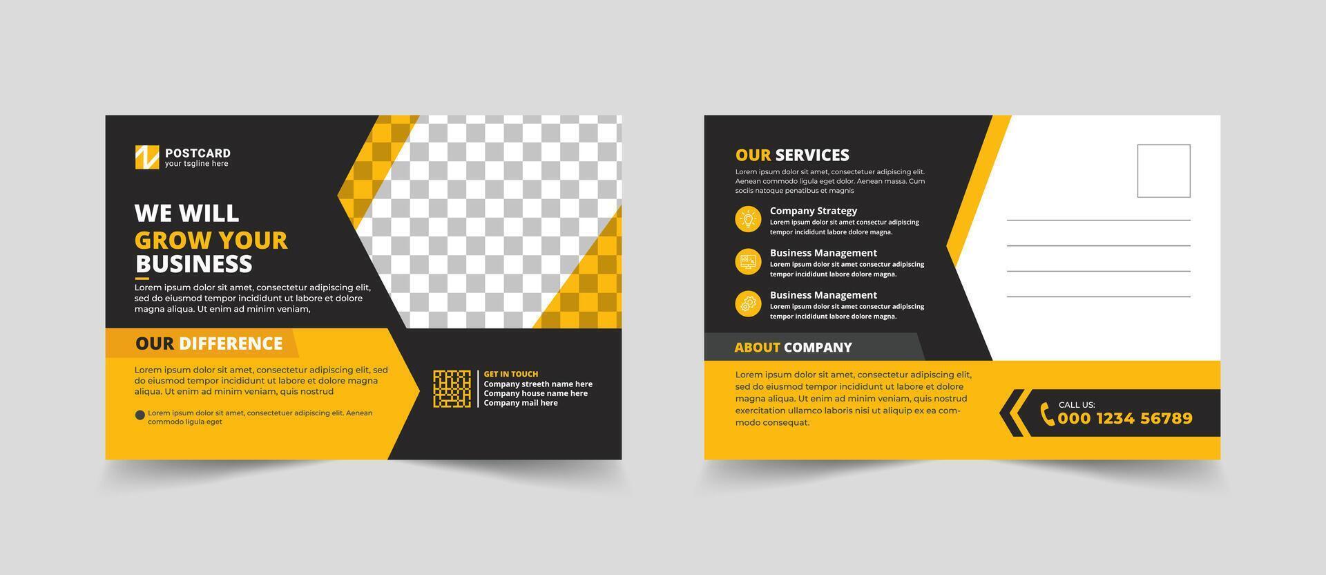 Creative corporate business postcard EDDM design template vector