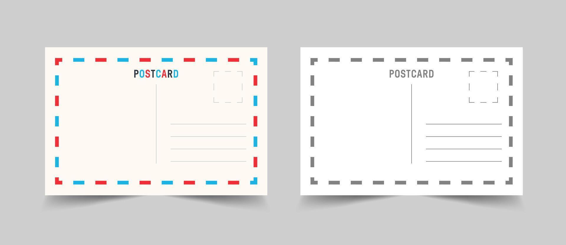 simple postcard design isolated vector