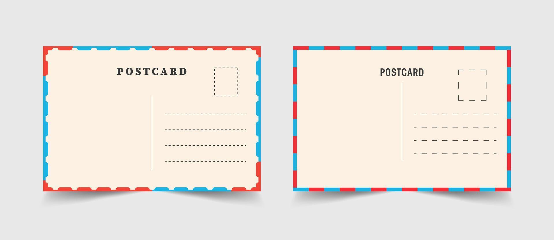 simple postcard isolated on transparent background. vector