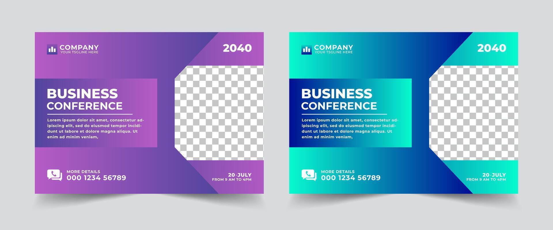 Creative technology conference webinar flyer template and business event banner invitation layout design in a4 size page, Online webinar, meeting or training promotion banner, etc vector