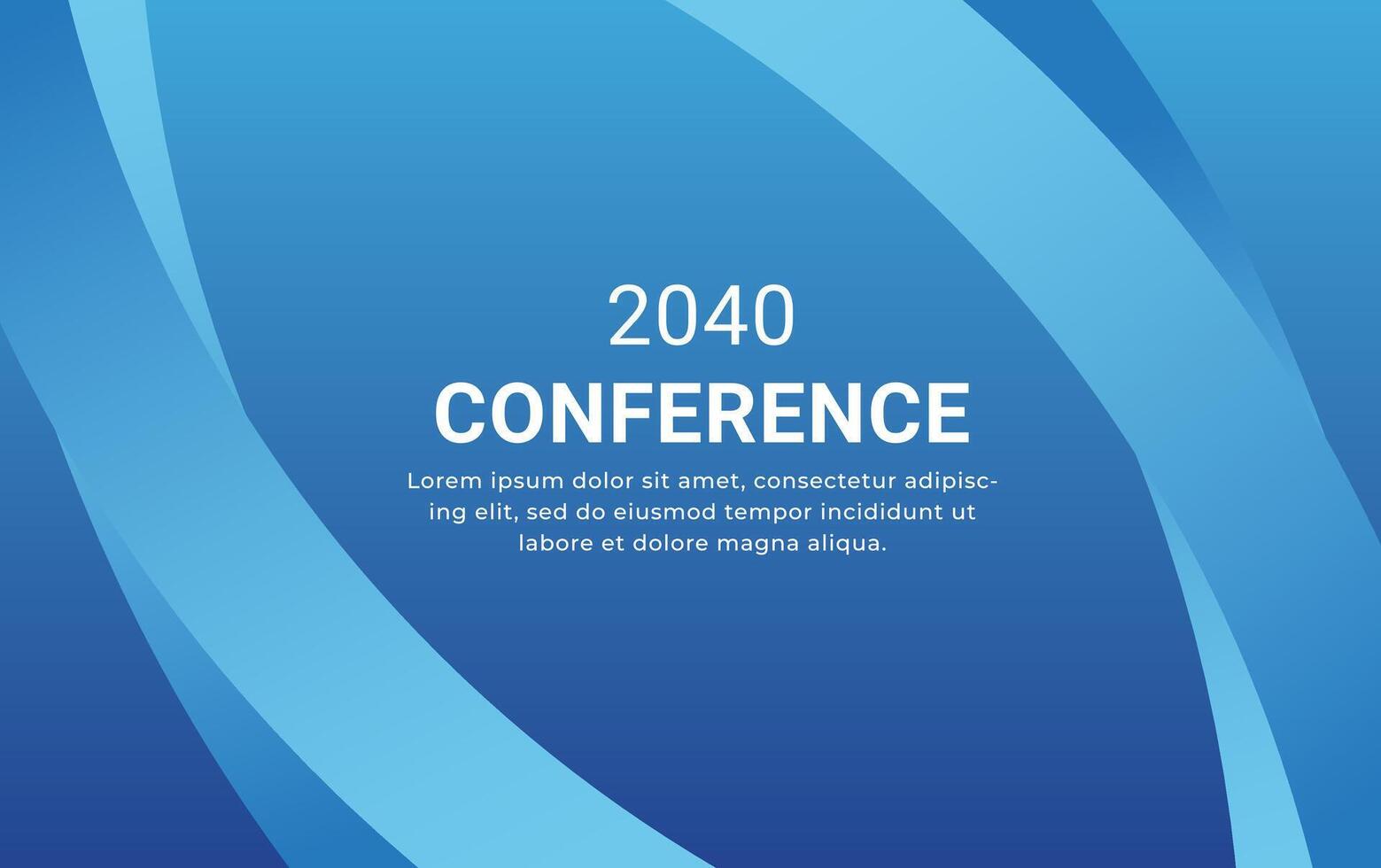 Modern business conference banner background design template. vector