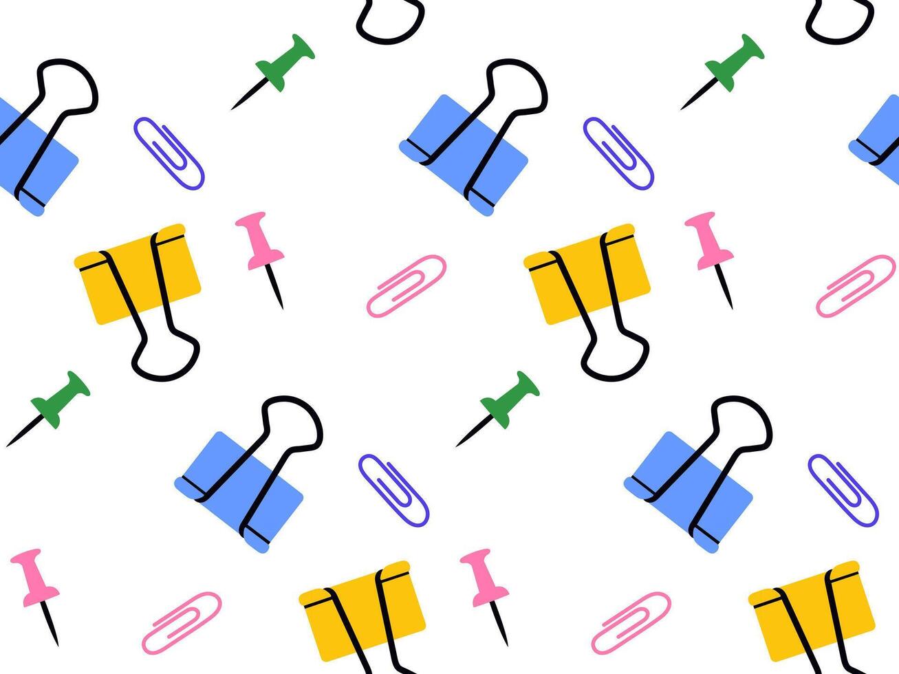 Education themed seamless background with school supplies in a repeating pattern for back to school projects vector