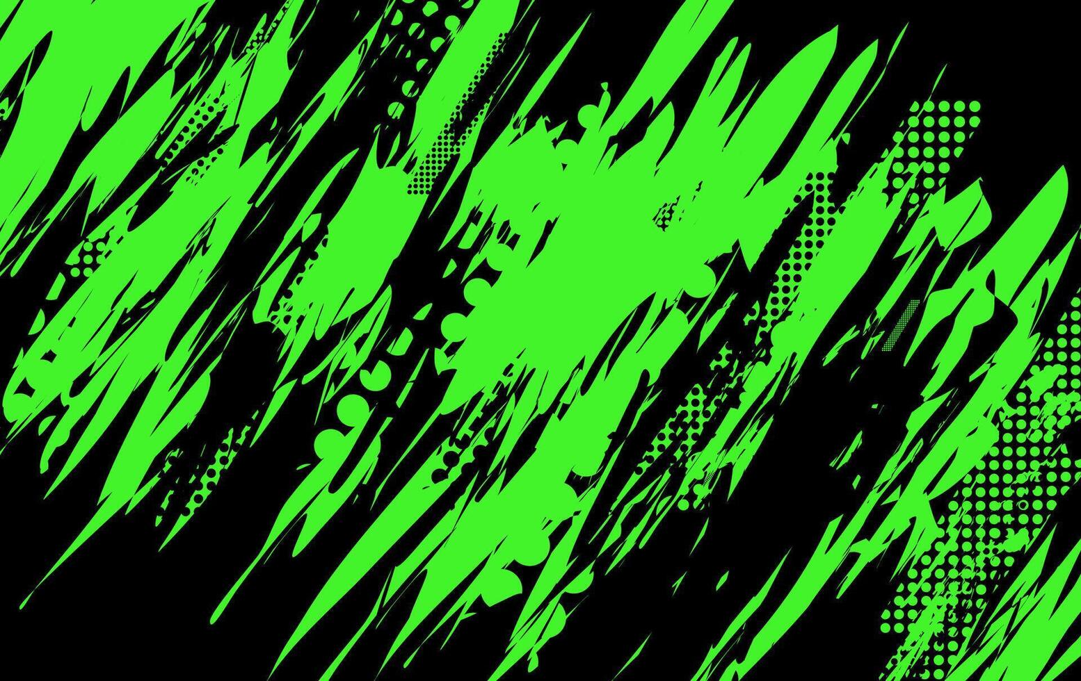 abstract green and black grunge background with brush vector