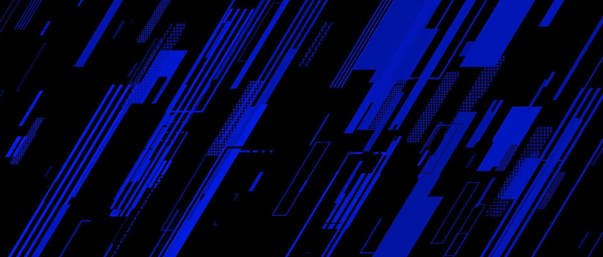 simple abstract blue tech with lines on black background vector