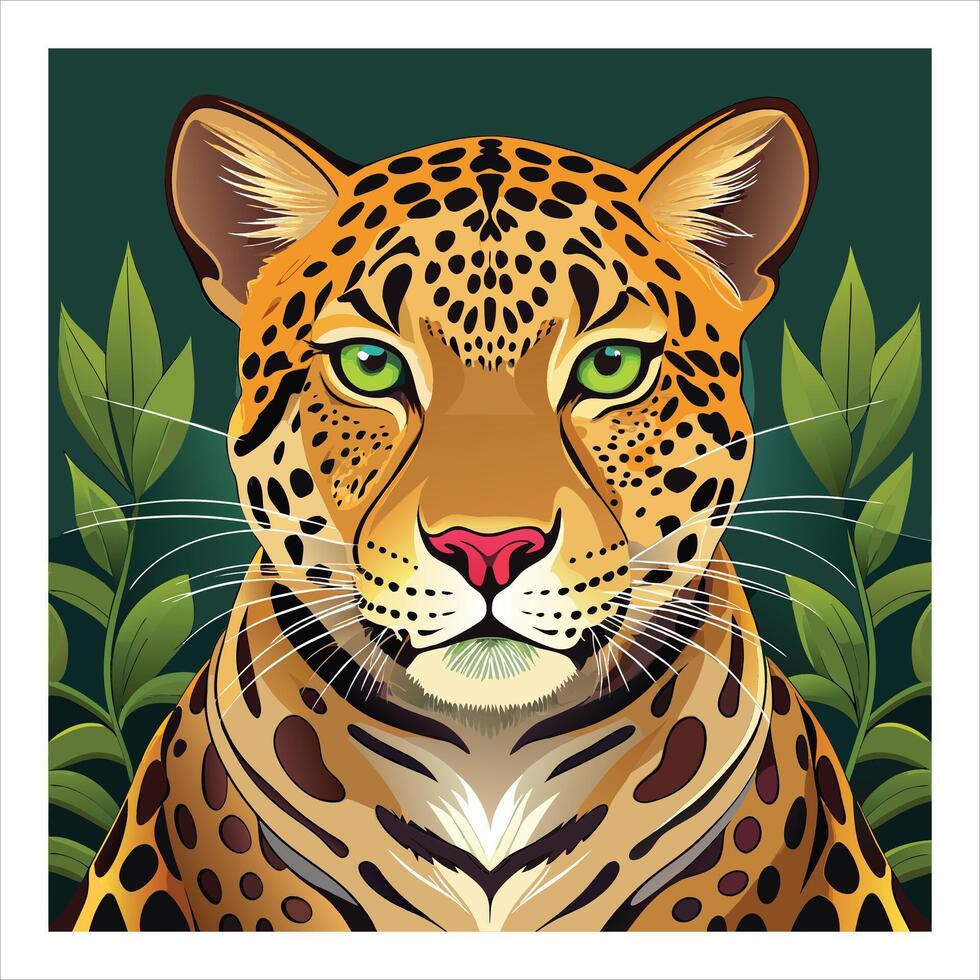 A Leopard Art Illustration vector