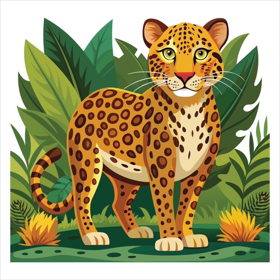 A Leopard Art Illustration vector