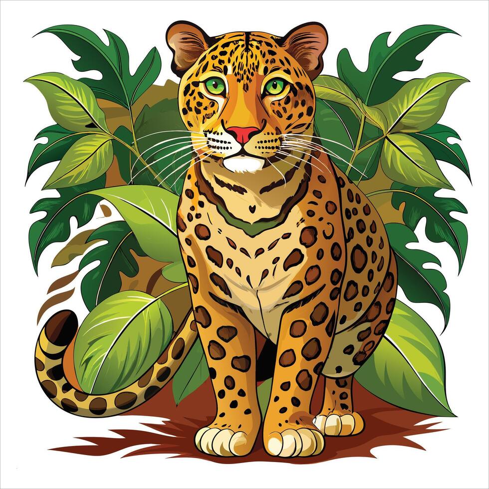 A Leopard Art Illustration vector