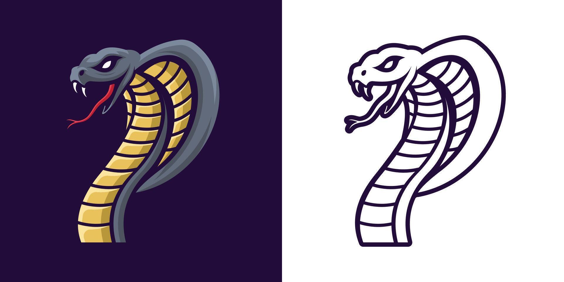 Cobra Snake Mascot Illustration vector