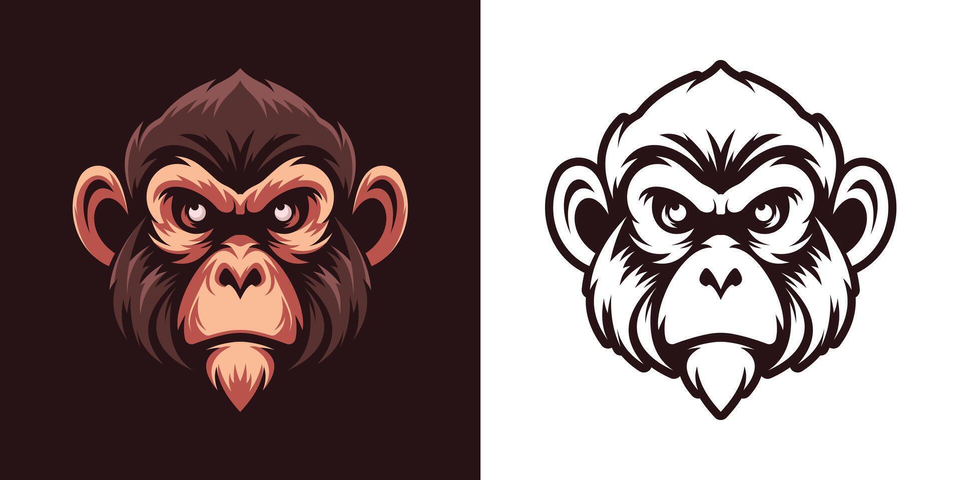 Monkey Mascot Illustration vector